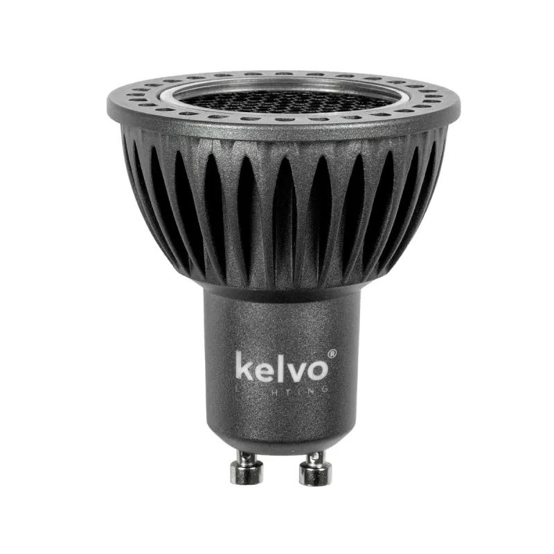 kelvo® KYRON DARK 60° KLV-103-0011 Σποτ GU10 MR16 με Honeycomb Anti-Glare Reflector LED 7W 840lm CRI (Ra) ≥ 90 60° AC 220-240V IP20 Φυσικό Λευκό 4500K Dimmable - Bridgelux COB Chip - Γκρι Ανθρακί & Μαύρο Ματ - Μ5 x Π5 x Υ5.7cm - 3 Χρόνια Εγγύηση