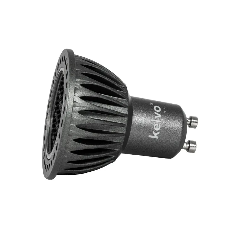 kelvo® KYRON DARK 60° KLV-103-0011 Σποτ GU10 MR16 με Honeycomb Anti-Glare Reflector LED 7W 840lm CRI (Ra) ≥ 90 60° AC 220-240V IP20 Φυσικό Λευκό 4500K Dimmable - Bridgelux COB Chip - Γκρι Ανθρακί & Μαύρο Ματ - Μ5 x Π5 x Υ5.7cm - 3 Χρόνια Εγγύηση