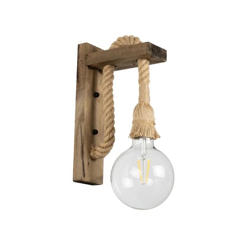 GLOBOSTAR® KENSI 00883 Boho Φωτιστικό Τοίχου - Απλίκα με Ντουί 1 x E27 AC 220-240V IP20 - Καφέ & Μπεζ - Μ7 x Π18 x Υ30cm GLOBOSTAR® KENSI 00883 Boho Φωτιστικό Τοίχου - Απλίκα με Ντουί 1 x E27 AC 220-240V IP20 - Καφέ & Μπεζ - Μ7 x Π18 x Υ30cm