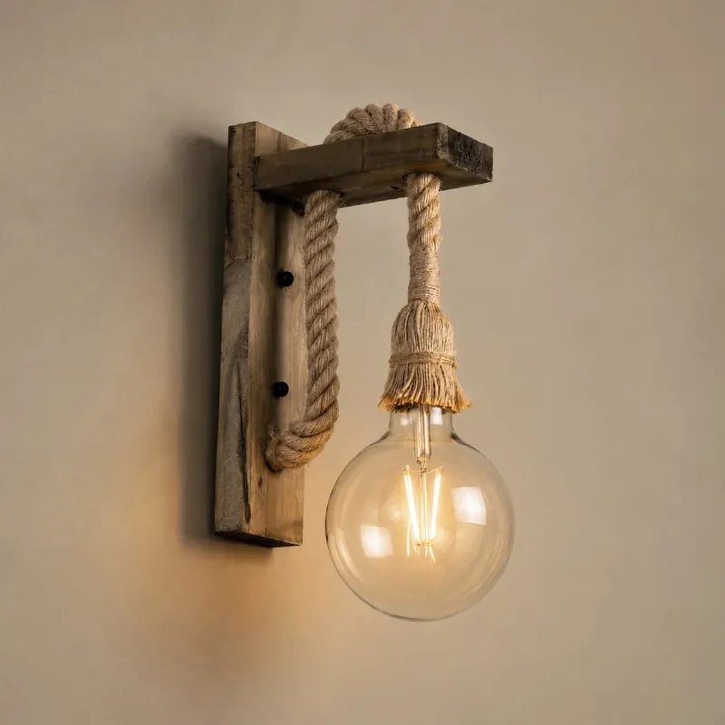 GLOBOSTAR® KENSI 00883 Boho Φωτιστικό Τοίχου - Απλίκα με Ντουί 1 x E27 AC 220-240V IP20 - Καφέ & Μπεζ - Μ7 x Π18 x Υ30cm GLOBOSTAR® KENSI 00883 Boho Φωτιστικό Τοίχου - Απλίκα με Ντουί 1 x E27 AC 220-240V IP20 - Καφέ & Μπεζ - Μ7 x Π18 x Υ30cm
