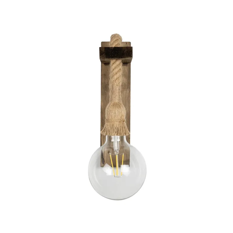 GLOBOSTAR® KENSI 00883 Boho Φωτιστικό Τοίχου - Απλίκα με Ντουί 1 x E27 AC 220-240V IP20 - Καφέ & Μπεζ - Μ7 x Π18 x Υ30cm GLOBOSTAR® KENSI 00883 Boho Φωτιστικό Τοίχου - Απλίκα με Ντουί 1 x E27 AC 220-240V IP20 - Καφέ & Μπεζ - Μ7 x Π18 x Υ30cm