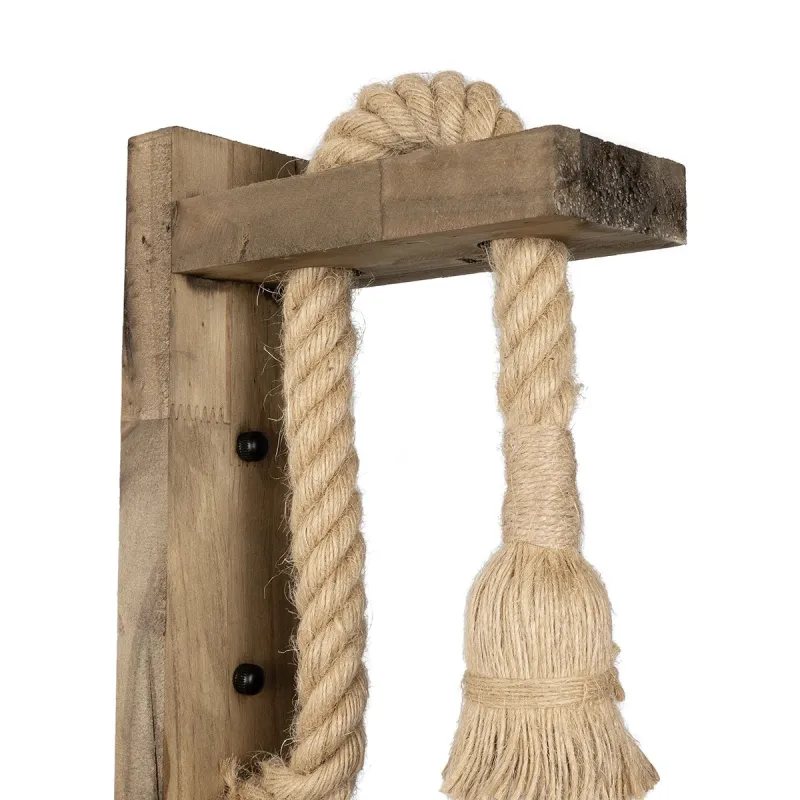 GLOBOSTAR® KENSI 00883 Boho Φωτιστικό Τοίχου - Απλίκα με Ντουί 1 x E27 AC 220-240V IP20 - Καφέ & Μπεζ - Μ7 x Π18 x Υ30cm GLOBOSTAR® KENSI 00883 Boho Φωτιστικό Τοίχου - Απλίκα με Ντουί 1 x E27 AC 220-240V IP20 - Καφέ & Μπεζ - Μ7 x Π18 x Υ30cm
