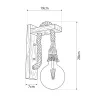 GLOBOSTAR® KENSI 00883 Boho Φωτιστικό Τοίχου - Απλίκα με Ντουί 1 x E27 AC 220-240V IP20 - Καφέ & Μπεζ - Μ7 x Π18 x Υ30cm GLOBOSTAR® KENSI 00883 Boho Φωτιστικό Τοίχου - Απλίκα με Ντουί 1 x E27 AC 220-240V IP20 - Καφέ & Μπεζ - Μ7 x Π18 x Υ30cm