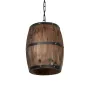 GLOBOSTAR® BARREL 00890 Vintage Κρεμαστό Φωτιστικό Οροφής με Ντουί 1 x E27 AC 220-240V IP20 - Kαφέ - Μ24 x Π24 x Υ30cm