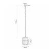 GLOBOSTAR® BARREL 00890 Vintage Κρεμαστό Φωτιστικό Οροφής με Ντουί 1 x E27 AC 220-240V IP20 - Kαφέ - Μ24 x Π24 x Υ30cm