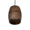GLOBOSTAR® BARREL 00890 Vintage Κρεμαστό Φωτιστικό Οροφής με Ντουί 1 x E27 AC 220-240V IP20 - Kαφέ - Μ24 x Π24 x Υ30cm