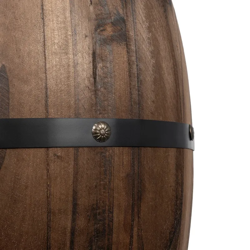 GLOBOSTAR® BARREL 00890 Vintage Κρεμαστό Φωτιστικό Οροφής με Ντουί 1 x E27 AC 220-240V IP20 - Kαφέ - Μ24 x Π24 x Υ30cm