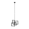GLOBOSTAR® LOOP 00904 Μοντέρνο Κρεμαστό Φωτιστικό Οροφής με Ντουί 4 x E27 AC 220-240V IP20 - Μαύρο - Μ52 x Π52 x Υ45cm