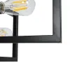 GLOBOSTAR® LOOP 00904 Μοντέρνο Κρεμαστό Φωτιστικό Οροφής με Ντουί 4 x E27 AC 220-240V IP20 - Μαύρο - Μ52 x Π52 x Υ45cm