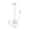GLOBOSTAR® LOOP 00904 Μοντέρνο Κρεμαστό Φωτιστικό Οροφής με Ντουί 4 x E27 AC 220-240V IP20 - Μαύρο - Μ52 x Π52 x Υ45cm