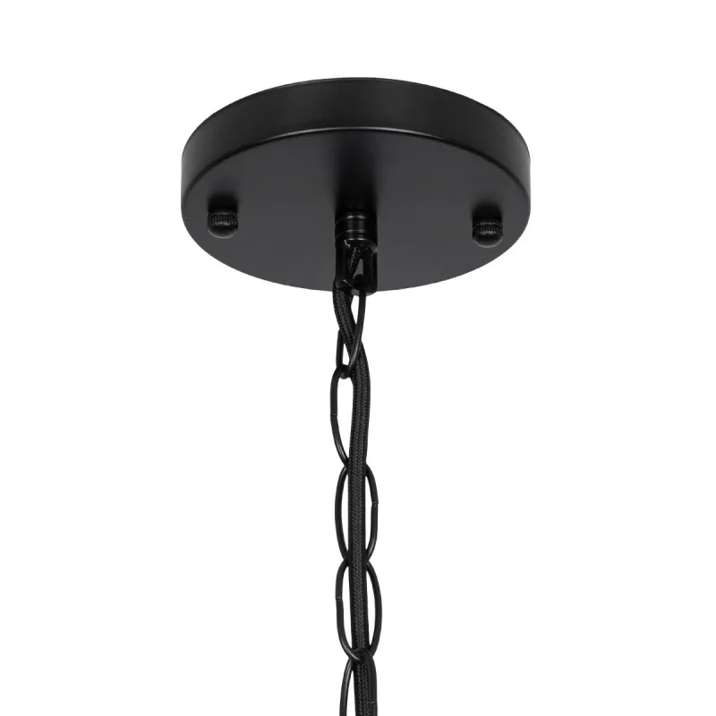 GLOBOSTAR® LOOP 00904 Μοντέρνο Κρεμαστό Φωτιστικό Οροφής με Ντουί 4 x E27 AC 220-240V IP20 - Μαύρο - Μ52 x Π52 x Υ45cm