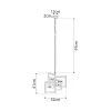 GLOBOSTAR® LOOP 00905 Μοντέρνο Κρεμαστό Φωτιστικό Οροφής με Ντουί 4 x E27 AC 220-240V IP20 - Χάλκινο - Μ52 x Π52 x Υ42cm