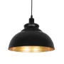 GLOBOSTAR® ANDY 01000 Μοντέρνο Κρεμαστό Φωτιστικό Οροφής με Ντουί 1 x E27 AC 220-240V IP20 - Μαύρο & Χρυσό - Μ35 x Π35 x Υ28cm