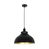 GLOBOSTAR® ANDY 01000 Μοντέρνο Κρεμαστό Φωτιστικό Οροφής με Ντουί 1 x E27 AC 220-240V IP20 - Μαύρο & Χρυσό - Μ35 x Π35 x Υ28cm