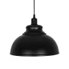 GLOBOSTAR® ANDY 01000 Μοντέρνο Κρεμαστό Φωτιστικό Οροφής με Ντουί 1 x E27 AC 220-240V IP20 - Μαύρο & Χρυσό - Μ35 x Π35 x Υ28cm
