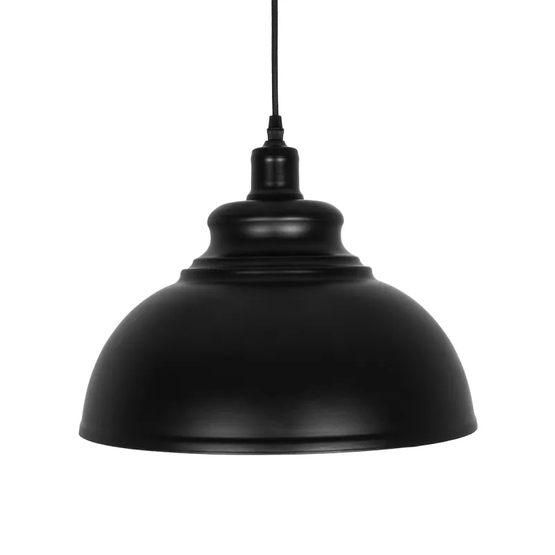GLOBOSTAR® ANDY 01000 Μοντέρνο Κρεμαστό Φωτιστικό Οροφής με Ντουί 1 x E27 AC 220-240V IP20 - Μαύρο & Χρυσό - Μ35 x Π35 x Υ28cm
