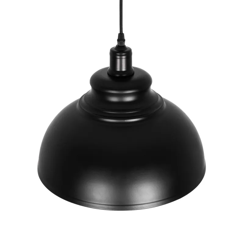 GLOBOSTAR® ANDY 01000 Μοντέρνο Κρεμαστό Φωτιστικό Οροφής με Ντουί 1 x E27 AC 220-240V IP20 - Μαύρο & Χρυσό - Μ35 x Π35 x Υ28cm