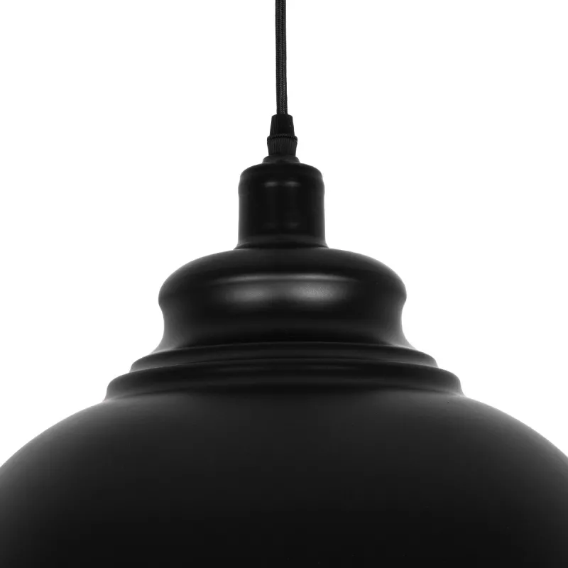 GLOBOSTAR® ANDY 01000 Μοντέρνο Κρεμαστό Φωτιστικό Οροφής με Ντουί 1 x E27 AC 220-240V IP20 - Μαύρο & Χρυσό - Μ35 x Π35 x Υ28cm