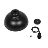GLOBOSTAR® ANDY 01000 Μοντέρνο Κρεμαστό Φωτιστικό Οροφής με Ντουί 1 x E27 AC 220-240V IP20 - Μαύρο & Χρυσό - Μ35 x Π35 x Υ28cm