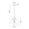GLOBOSTAR® QUINN 01029 Vintage Κρεμαστό Φωτιστικό Οροφής με Ντουί 1 x E27 AC 220-240V IP20 - Μελί & Μαύρο - Μ26 x Π26 x Υ20cm