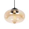 GLOBOSTAR® QUINN 01029 Vintage Κρεμαστό Φωτιστικό Οροφής με Ντουί 1 x E27 AC 220-240V IP20 - Μελί & Μαύρο - Μ26 x Π26 x Υ20cm