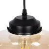 GLOBOSTAR® QUINN 01029 Vintage Κρεμαστό Φωτιστικό Οροφής με Ντουί 1 x E27 AC 220-240V IP20 - Μελί & Μαύρο - Μ26 x Π26 x Υ20cm