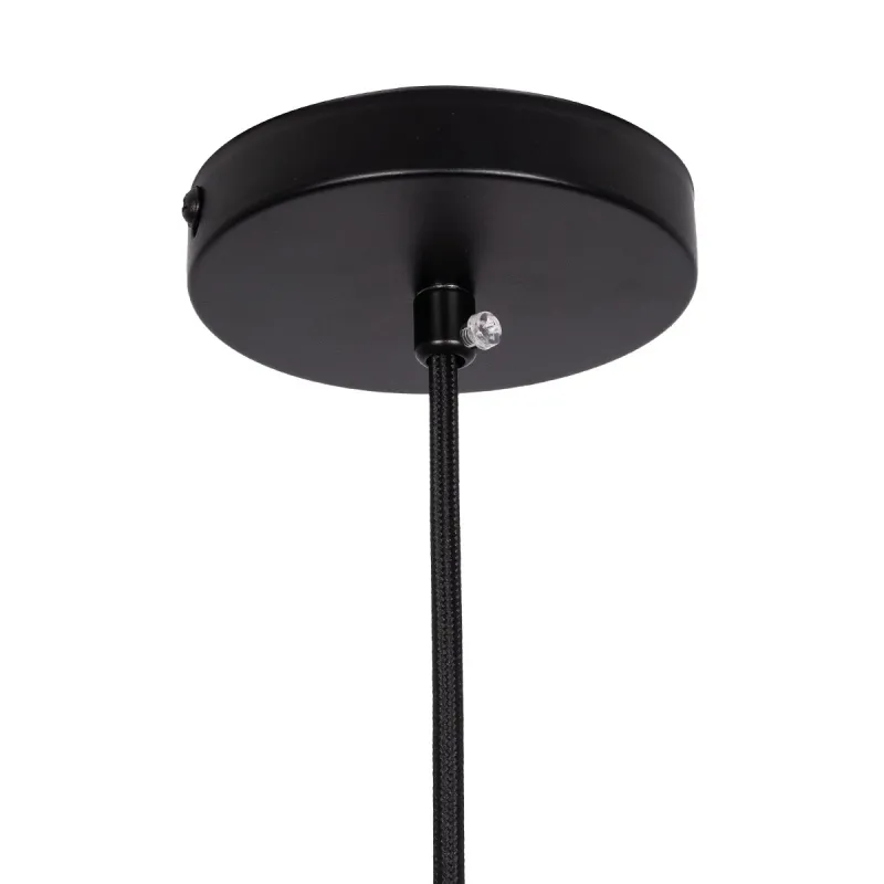 GLOBOSTAR® QUINN 01029 Vintage Κρεμαστό Φωτιστικό Οροφής με Ντουί 1 x E27 AC 220-240V IP20 - Μελί & Μαύρο - Μ26 x Π26 x Υ20cm