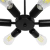 GLOBOSTAR® CONFOR 01036 Μοντέρνο Φωτιστικό Οροφής με Ντουί 6 x E27 AC 220-240V IP20 - Μαύρο - Μ26 x Π26 x Υ4cm