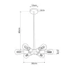 GLOBOSTAR® CONFOR 01036 Μοντέρνο Φωτιστικό Οροφής με Ντουί 6 x E27 AC 220-240V IP20 - Μαύρο - Μ26 x Π26 x Υ4cm