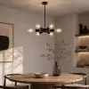 GLOBOSTAR® CONFOR 01036 Μοντέρνο Φωτιστικό Οροφής με Ντουί 6 x E27 AC 220-240V IP20 - Μαύρο - Μ26 x Π26 x Υ4cm