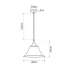 GLOBOSTAR® CLOCHER 01041 Vintage Κρεμαστό Φωτιστικό Οροφής με Ντουί 1 x E27 AC 220-240V IP20 - Μαύρο - Μ29 x Π29 x Υ34cm