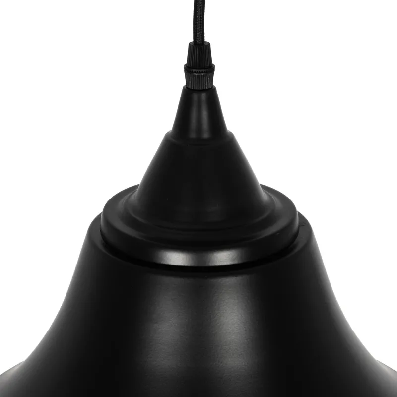 GLOBOSTAR® CLOCHER 01041 Vintage Κρεμαστό Φωτιστικό Οροφής με Ντουί 1 x E27 AC 220-240V IP20 - Μαύρο - Μ29 x Π29 x Υ34cm