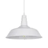 GLOBOSTAR® RAY 01043 Vintage Κρεμαστό Φωτιστικό Οροφής με Ντουί 1 x E27 AC 220-240V IP20 - Λευκό - Μ36 x Π36 x Υ25cm