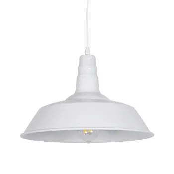 GLOBOSTAR® RAY 01043 Vintage Κρεμαστό Φωτιστικό Οροφής με Ντουί 1 x E27 AC 220-240V IP20 - Λευκό - Μ36 x Π36 x Υ25cm