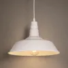 GLOBOSTAR® RAY 01043 Vintage Κρεμαστό Φωτιστικό Οροφής με Ντουί 1 x E27 AC 220-240V IP20 - Λευκό - Μ36 x Π36 x Υ25cm