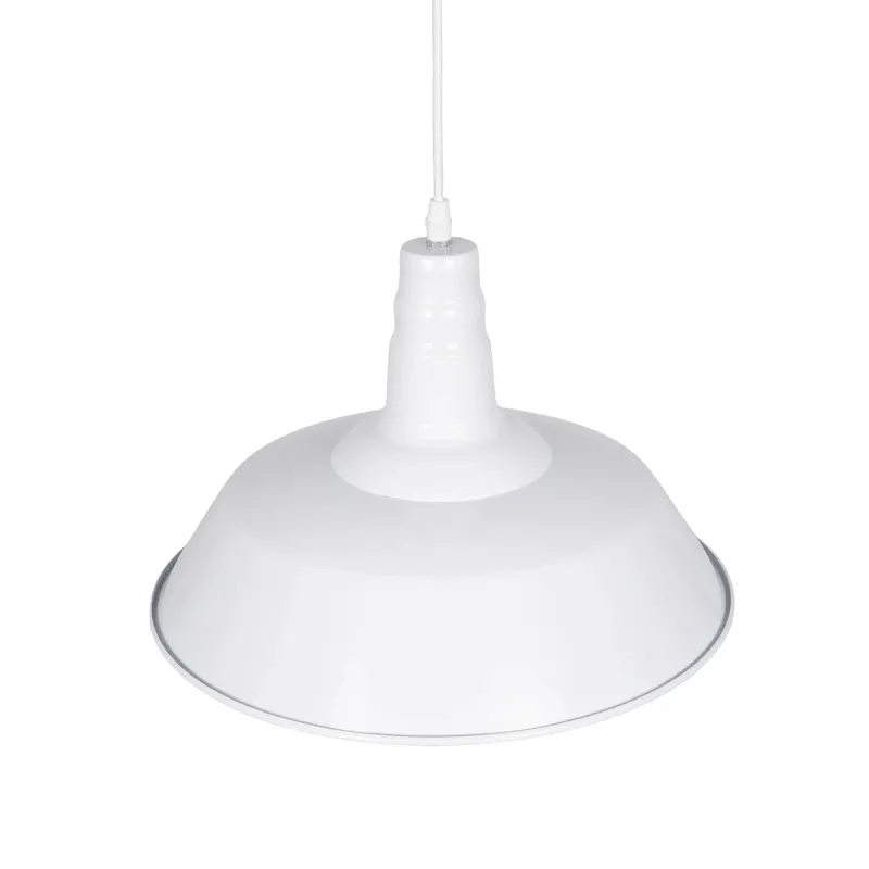 GLOBOSTAR® RAY 01043 Vintage Κρεμαστό Φωτιστικό Οροφής με Ντουί 1 x E27 AC 220-240V IP20 - Λευκό - Μ36 x Π36 x Υ25cm