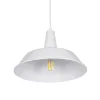 GLOBOSTAR® RAY 01043 Vintage Κρεμαστό Φωτιστικό Οροφής με Ντουί 1 x E27 AC 220-240V IP20 - Λευκό - Μ36 x Π36 x Υ25cm