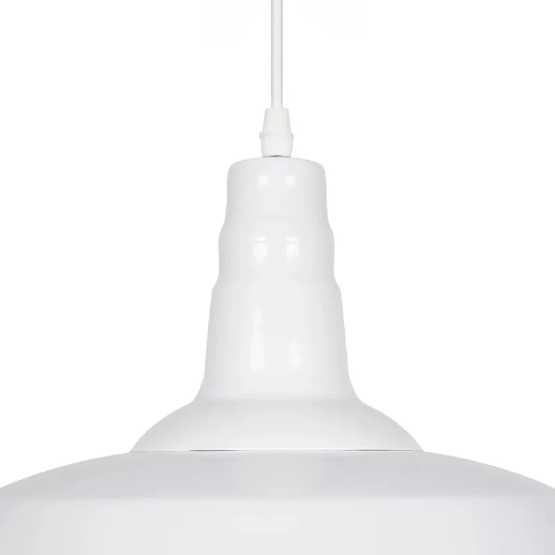 GLOBOSTAR® RAY 01043 Vintage Κρεμαστό Φωτιστικό Οροφής με Ντουί 1 x E27 AC 220-240V IP20 - Λευκό - Μ36 x Π36 x Υ25cm