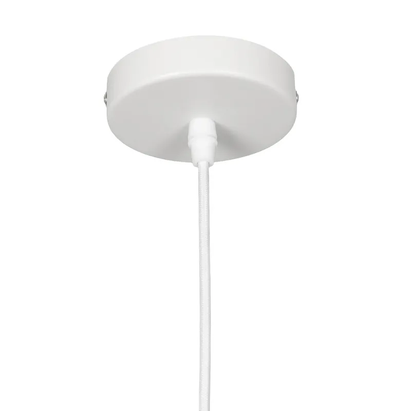 GLOBOSTAR® RAY 01043 Vintage Κρεμαστό Φωτιστικό Οροφής με Ντουί 1 x E27 AC 220-240V IP20 - Λευκό - Μ36 x Π36 x Υ25cm