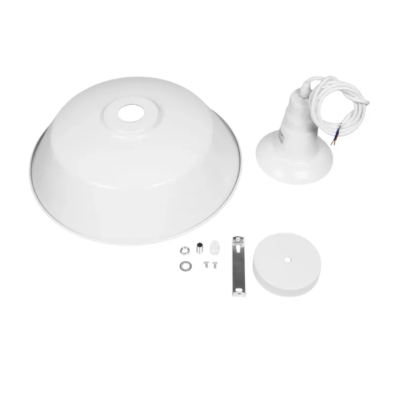 GLOBOSTAR® RAY 01043 Vintage Κρεμαστό Φωτιστικό Οροφής με Ντουί 1 x E27 AC 220-240V IP20 - Λευκό - Μ36 x Π36 x Υ25cm