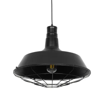 GLOBOSTAR® RAY 01048 Vintage Κρεμαστό Φωτιστικό Οροφής με Ντουί 1 x E27 AC 220-240V IP20 - Μαύρο - Μ46 x Π46 x Υ39cm