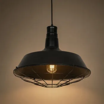GLOBOSTAR® RAY 01048 Vintage Κρεμαστό Φωτιστικό Οροφής με Ντουί 1 x E27 AC 220-240V IP20 - Μαύρο - Μ46 x Π46 x Υ39cm GLOBOSTAR® RAY 01048 Vintage Κρεμαστό Φωτιστικό Οροφής με Ντουί 1 x E27 AC 220-240V IP20 - Μαύρο - Μ46 x Π46 x Υ39cm