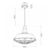 GLOBOSTAR® RAY 01048 Vintage Κρεμαστό Φωτιστικό Οροφής με Ντουί 1 x E27 AC 220-240V IP20 - Μαύρο - Μ46 x Π46 x Υ39cm
