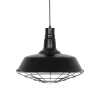GLOBOSTAR® RAY 01048 Vintage Κρεμαστό Φωτιστικό Οροφής με Ντουί 1 x E27 AC 220-240V IP20 - Μαύρο - Μ46 x Π46 x Υ39cm