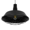 GLOBOSTAR® RAY 01048 Vintage Κρεμαστό Φωτιστικό Οροφής με Ντουί 1 x E27 AC 220-240V IP20 - Μαύρο - Μ46 x Π46 x Υ39cm