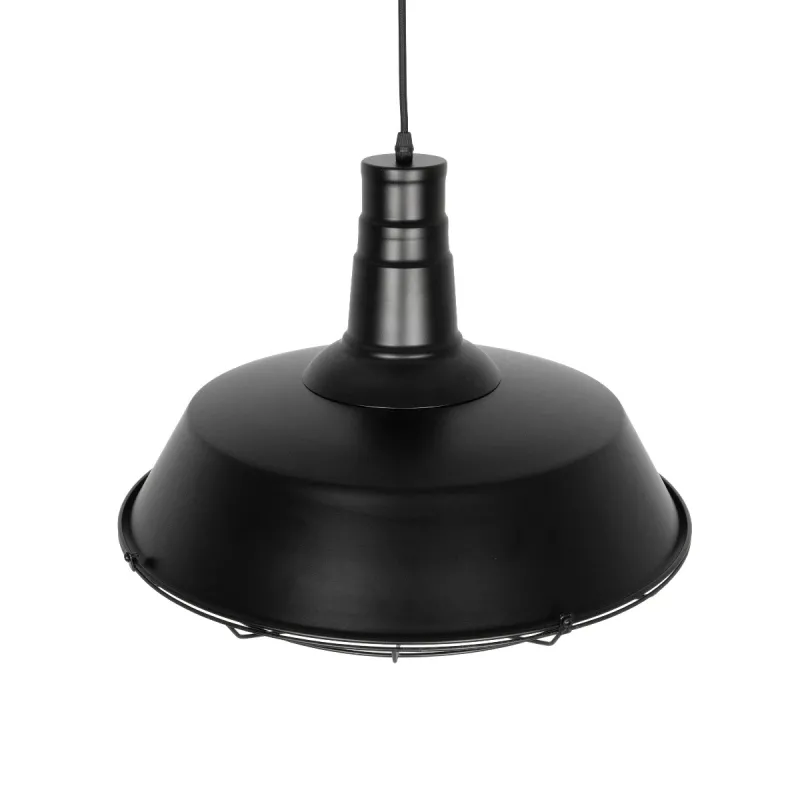 GLOBOSTAR® RAY 01048 Vintage Κρεμαστό Φωτιστικό Οροφής με Ντουί 1 x E27 AC 220-240V IP20 - Μαύρο - Μ46 x Π46 x Υ39cm