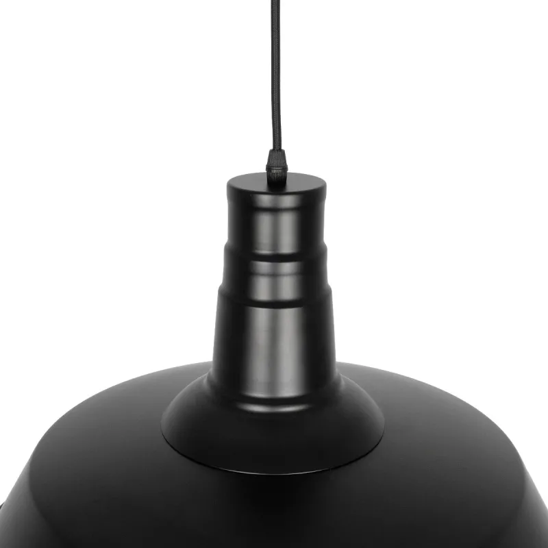 GLOBOSTAR® RAY 01048 Vintage Κρεμαστό Φωτιστικό Οροφής με Ντουί 1 x E27 AC 220-240V IP20 - Μαύρο - Μ46 x Π46 x Υ39cm