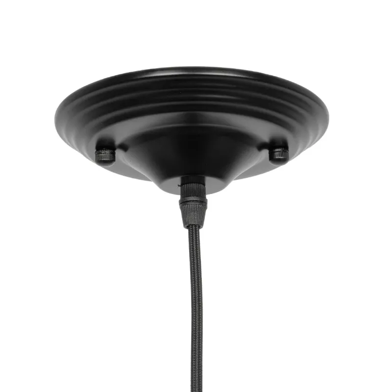 GLOBOSTAR® RAY 01048 Vintage Κρεμαστό Φωτιστικό Οροφής με Ντουί 1 x E27 AC 220-240V IP20 - Μαύρο - Μ46 x Π46 x Υ39cm