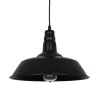 GLOBOSTAR® RAY 01049 Vintage Κρεμαστό Φωτιστικό Οροφής με Ντουί 1 x E27 AC 220-240V IP20 - Μαύρο - Μ36 x Π36 x Υ25cm