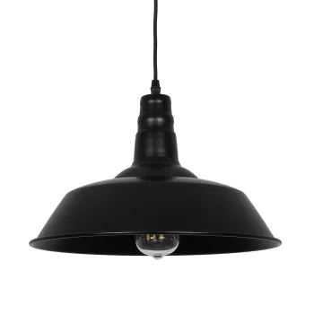 GLOBOSTAR® RAY 01049 Vintage Κρεμαστό Φωτιστικό Οροφής με Ντουί 1 x E27 AC 220-240V IP20 - Μαύρο - Μ36 x Π36 x Υ25cm
